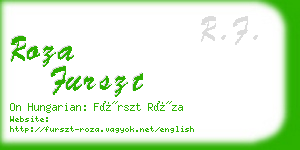 roza furszt business card